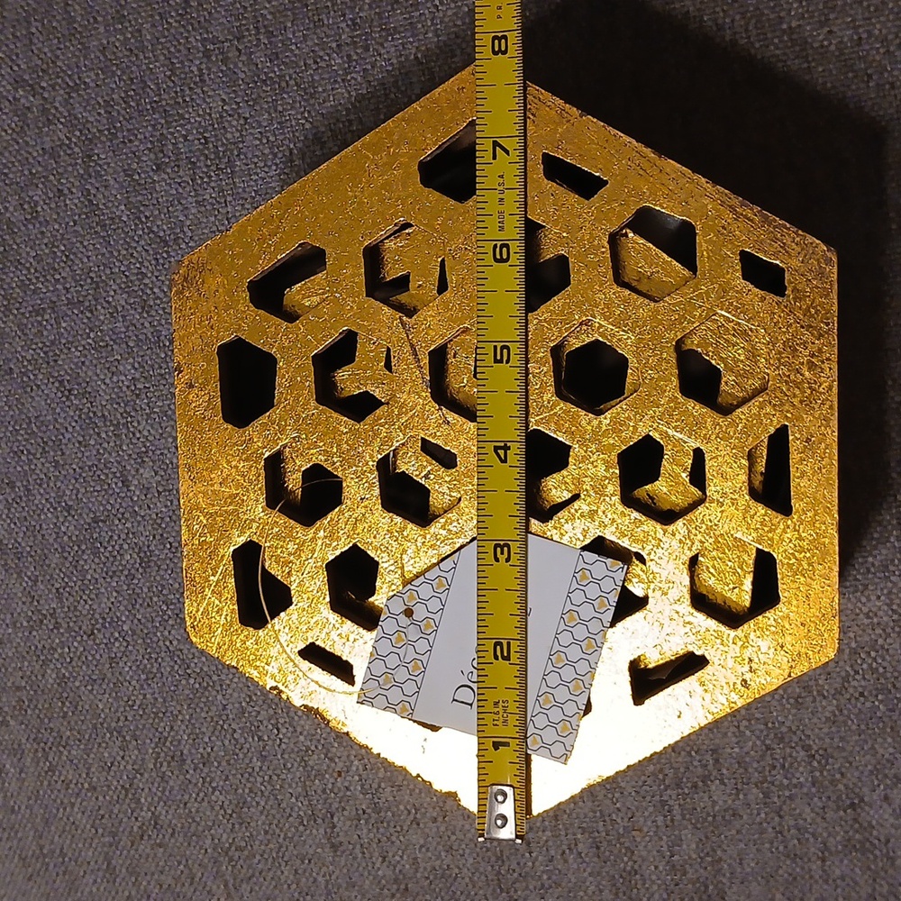 Gold Hexagonal Décor Box - Picture 2 of 6